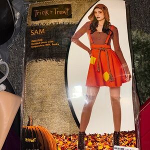 Spirit Sam Costume with Orange and Brown Outfit